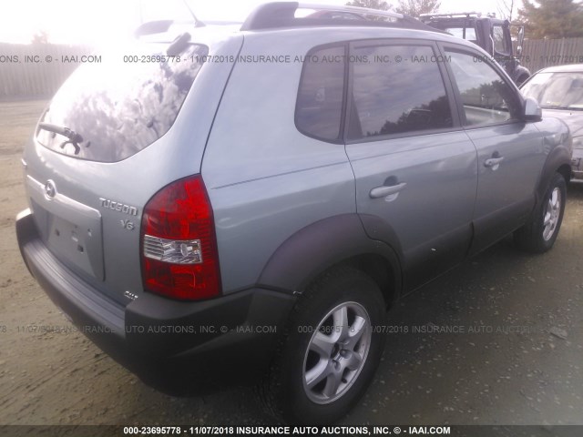 KM8JN72D95U103945 - 2005 HYUNDAI TUCSON GLS/LX GREEN photo 4