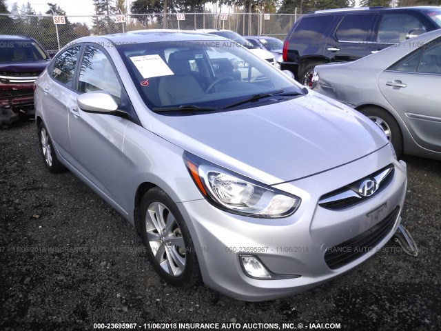 KMHCU4AE6DU444254 - 2013 HYUNDAI ACCENT GLS/SE SILVER photo 1