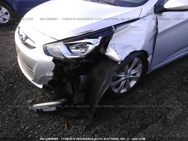 KMHCU4AE6DU444254 - 2013 HYUNDAI ACCENT GLS/SE SILVER photo 6