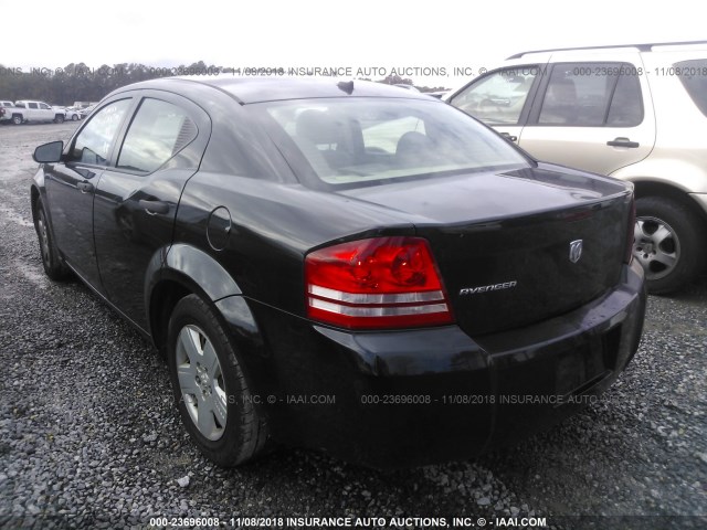 1B3LC46K48N115804 - 2008 DODGE AVENGER SE შავი ფოტო 3