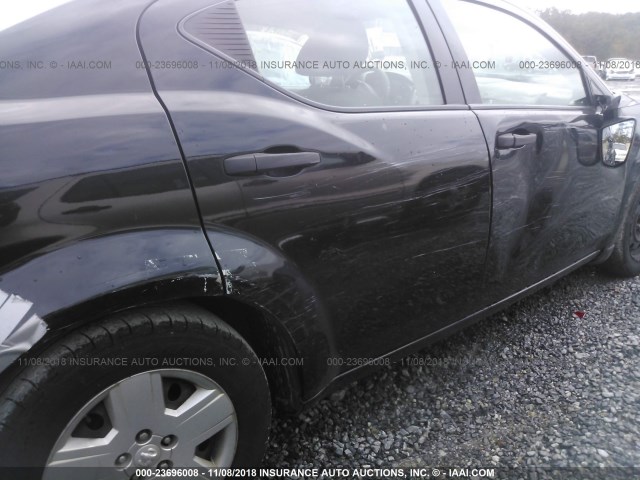 1B3LC46K48N115804 - 2008 DODGE AVENGER SE შავი ფოტო 6