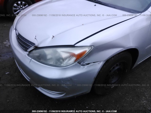 4T1BE32KX3U253975 - 2003 TOYOTA CAMRY LE/XLE/SE SILVER photo 6