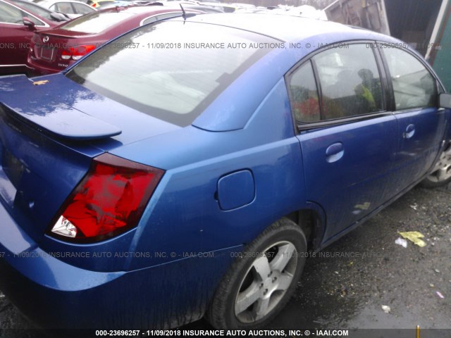 1G8AL55FX6Z104256 - 2006 SATURN ION LEVEL 3 BLUE photo 4