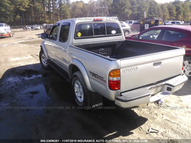5TEHN72N83Z300640 - 2003 TOYOTA TACOMA DOUBLE CAB 银色 照片 3