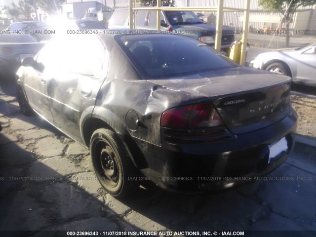 1B3EL46X25N533679 - 2005 DODGE STRATUS SXT BLACK photo 3