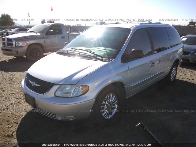 2C8GP64L82R796652 - 2002 CHRYSLER TOWN & COUNTRY LIMITED SILVER photo 2