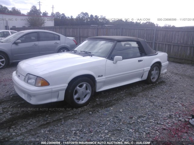 1FABP45E7KF158597 - 1989 FORD MUSTANG GT/COBRA GT WHITE photo 2