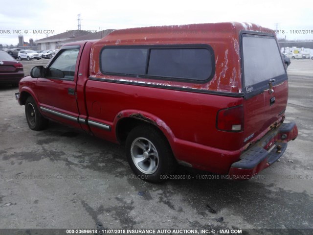 1GCCS145118195340 - 2001 CHEVROLET S TRUCK S10 RED photo 3