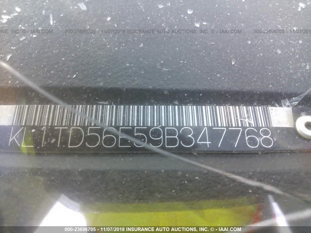 KL1TD56E59B347768 - 2009 CHEVROLET AVEO LS/LT Qara foto 9