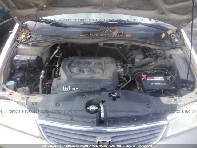 2HKRL18661H540423 - 2001 HONDA ODYSSEY EX GOLD photo 10