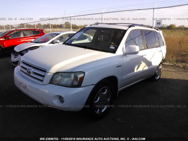 JTEGP21A570138510 - 2007 TOYOTA HIGHLANDER SPORT WHITE photo 2