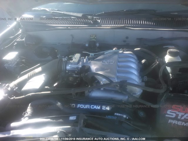 5TESN92NX4Z405974 - 2004 TOYOTA TACOMA XTRACAB PRERUNNER 银色 照片 10