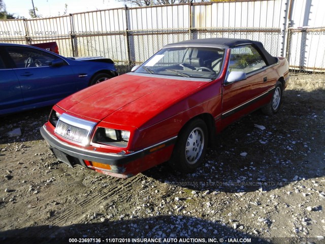 1C3XJ45E7JG419368 - 1988 CHRYSLER LEBARON 红色 照片 2