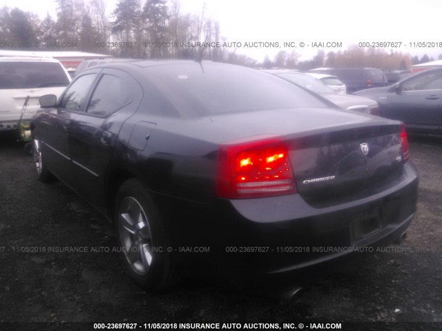 2B3LA53H98H128626 - 2008 DODGE CHARGER R/T BLACK photo 3