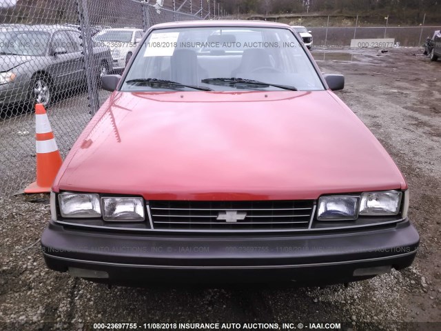 1Y1SK5148JZ017686 - 1988 CHEVROLET NOVA ORANGE photo 6