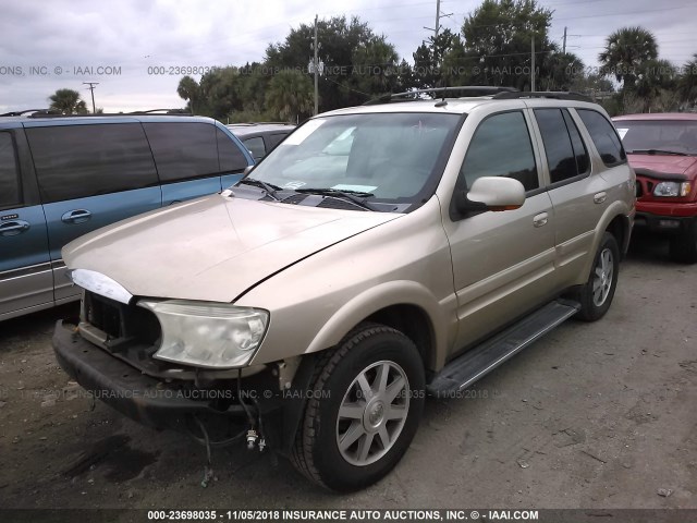 5GADT13S152222152 - 2005 BUICK RAINIER CXL GOLD photo 2