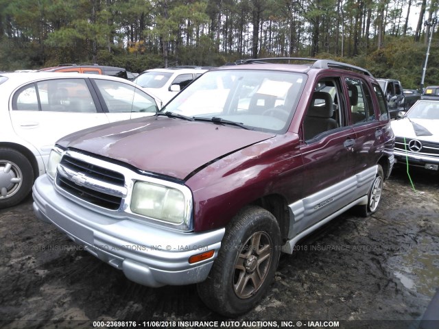 2CNBE634926936751 - 2002 CHEVROLET TRACKER LT MAROON photo 2