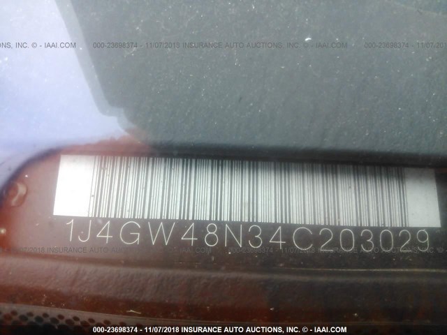 1J4GW48N34C203029 - 2004 JEEP GRAND CHEROKEE LAREDO/COLUMBIA/FREEDOM 灰色 照片 9