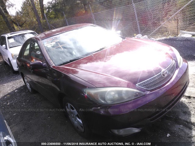 4T1BE32K02U009363 - 2002 TOYOTA CAMRY LE/XLE/SE RED photo 1