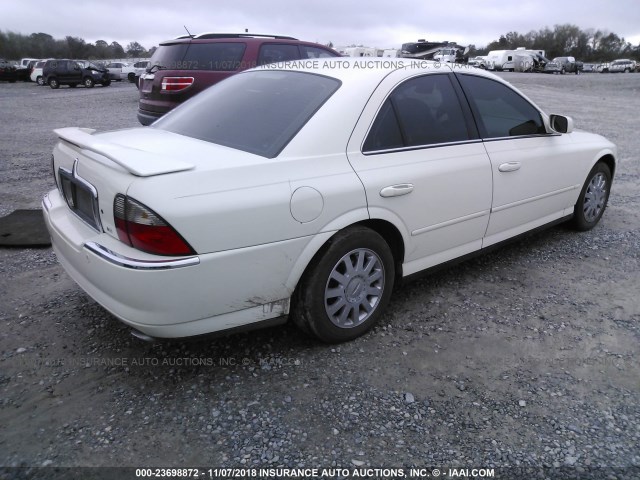 1LNHM86S44Y630525 - 2004 LINCOLN LS WHITE photo 4