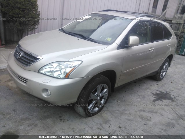 JTJHW31U260001239 - 2006 LEXUS RX 400 GOLD photo 2