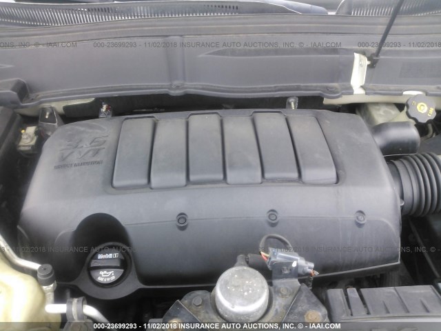 5GALVCED5AJ198826 - 2010 BUICK ENCLAVE CXL 奶油色 照片 6