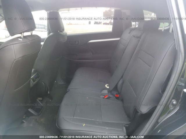 5TDBKRFH5FS173961 - 2015 TOYOTA HIGHLANDER LE/LE PLUS BLACK photo 8