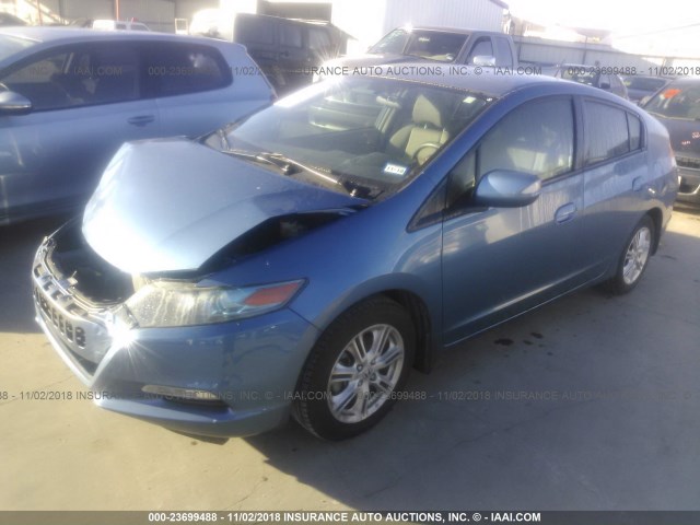 JHMZE2H78AS037369 - 2010 HONDA INSIGHT EX BLUE photo 2