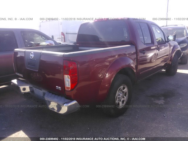 1N6AD07U98C442977 - 2008 NISSAN FRONTIER CREW CAB LE/SE/OFF ROAD RED photo 4