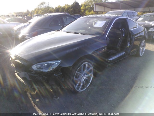 WBALX3C51CC528566 - 2012 BMW 650 I BLACK photo 2