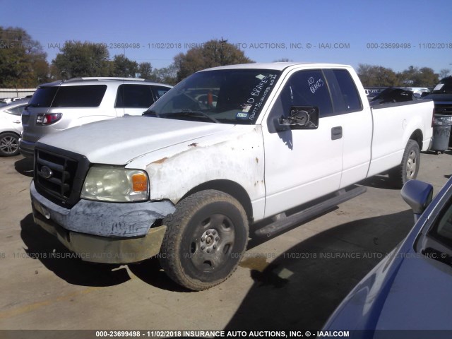 1FTVX12555NC10510 - 2005 FORD F150 WHITE photo 2