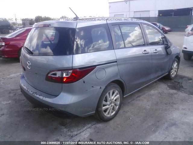 JM1CW2BL4E0170254 - 2014 MAZDA 5 SPORT GRAY photo 4