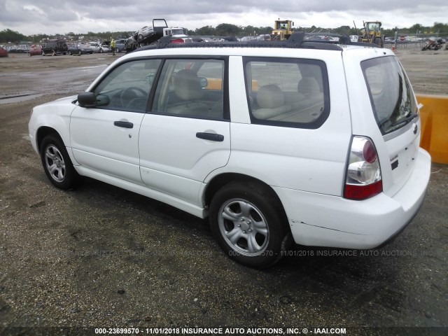 JF1SG63677H721814 - 2007 SUBARU FORESTER 2.5X/SPORTS 2.5X WHITE photo 3