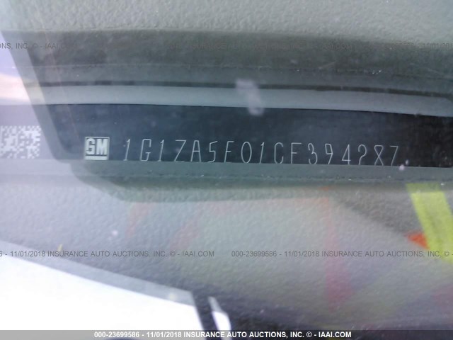 1G1ZA5E01CF394287 - 2012 CHEVROLET MALIBU LS თეთრი ფოტო 9