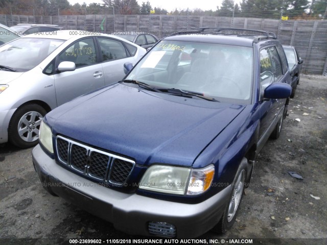 JF1SF65532H758195 - 2002 SUBARU FORESTER S BLUE photo 2