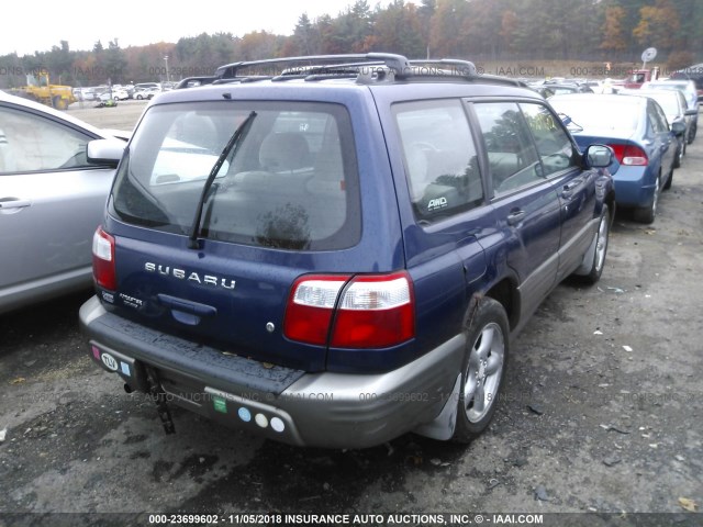 JF1SF65532H758195 - 2002 SUBARU FORESTER S BLUE photo 4