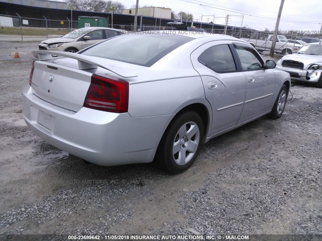 2B3KA43R87H642688 - 2007 DODGE CHARGER SE/SXT SILVER photo 4