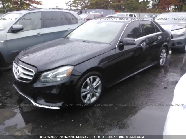 WDDHF8JB7EA866950 - 2014 MERCEDES-BENZ E 350 4MATIC BLACK photo 2