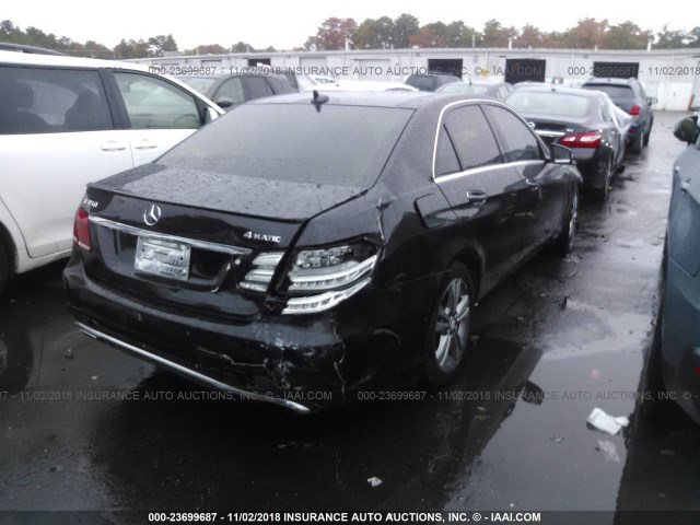 WDDHF8JB7EA866950 - 2014 MERCEDES-BENZ E 350 4MATIC BLACK photo 4