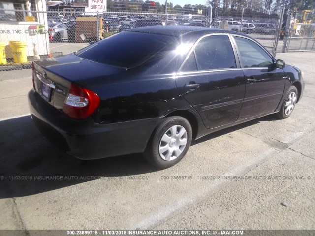 4T1BE32K83U251612 - 2003 TOYOTA CAMRY LE/XLE/SE BLACK photo 4