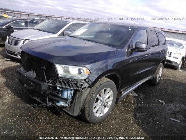 1C4SDJFT8EC524538 - 2014 DODGE DURANGO SSV Dark Blue photo 2