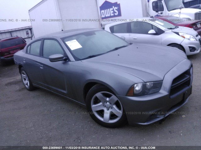 2C3CDXAT5CH129102 - 2012 DODGE CHARGER POLICE GRAY photo 1