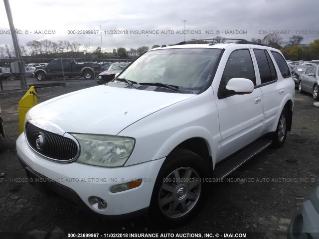 5GAET13M952215147 - 2005 BUICK RAINIER CXL WHITE photo 2