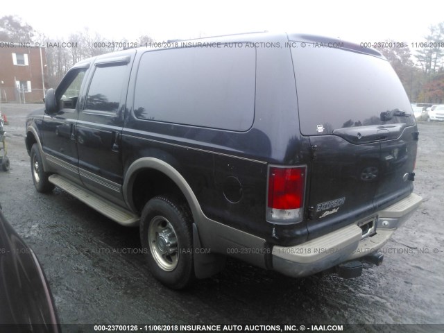 1FMNU43S8YEB86847 - 2000 FORD EXCURSION LIMITED BLACK photo 3