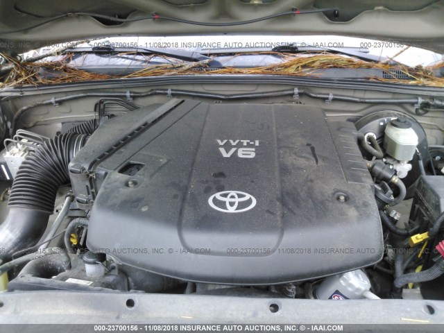 5TEUU42N05Z054704 - 2005 TOYOTA TACOMA ACCESS CAB ბეჟი ფოტო 10