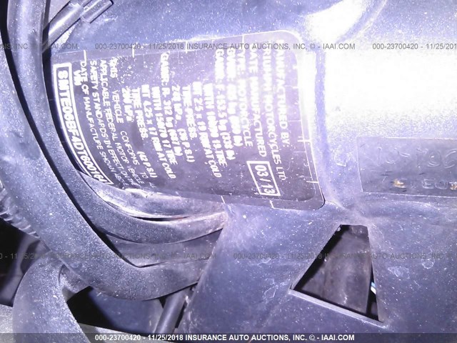 SMTE06BF4DT600164 - 2013 TRIUMPH MOTORCYCLE TIGER 800XC ABS GRAY photo 10