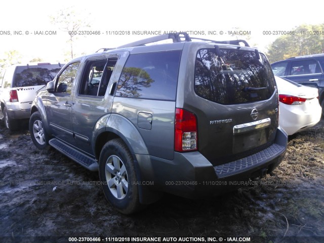 5N1AR18U98C653522 - 2008 NISSAN PATHFINDER S/LE/SE GRAY photo 3