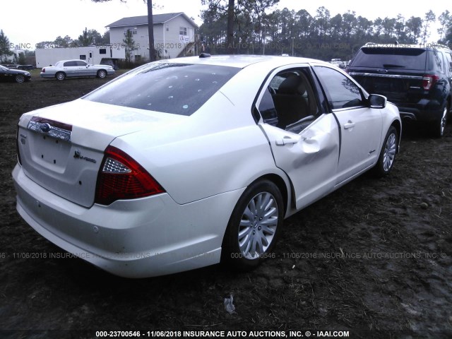 3FADP0L36AR158708 - 2010 FORD FUSION HYBRID WHITE photo 6