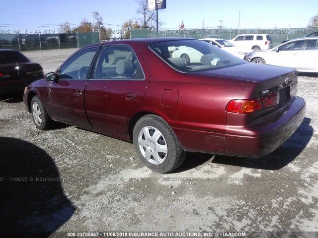 4T1BG22K31U045857 - 2001 TOYOTA CAMRY CE/LE/XLE MAROON photo 3