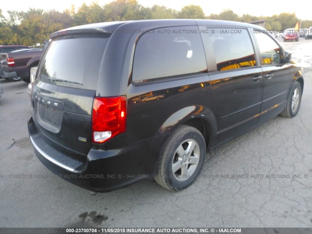 2D4RN3DG6BR601197 - 2011 DODGE GRAND CARAVAN MAINSTREET BLACK photo 4